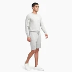 Men cashmere shorts set crew neck cashmere sweater set 100% cashmere two piece pants set