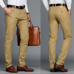 Men Pants Casual Business Stretch trousers regular Straight Pant Plus size