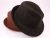 Import Men Women Solid Hard plain Felt Fedora Hats Trilby Caps Sunhat Jazz Gangster hat Short Brim hats from China