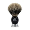 Mens Shaving Brush Gift 100% Pure Badger Hair High Grade Chrome + Black Resin Handle Hand Made OEM/ODM