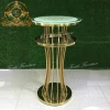 Metal base glass top customized wholesale bar stool cocktail table