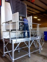 Metallic Ladder Truck / Trailer Work Platform 500 Lbs Capacity Available with Modified Height