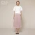 Import Mid-calf Knitted Ruffle Pleated Pink Skirts With Sequined from China