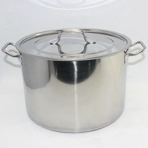 mirror polishing and sanding polishing stainless steel stock pot 20qt with lid