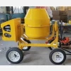 Mobile portable concrete mixer 500 litre air-cooled diesel cement mixer machine 4 wheels