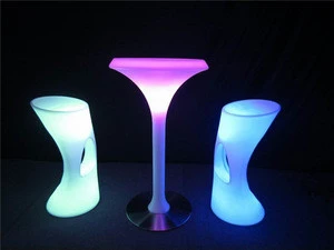 modern appearance led furniture led lighting glowing tall bar chair
