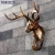 Import Modern art metal wall hanging decor brass bronze deer head sculpture statue from China