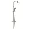 Modern bathroom surface installation 2 thermostatic bar bath chrome brass shower column mixed faucet air shower nozzle