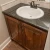 Import modern design bathroom with granite cabinet from China