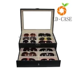 Modern Design Sunglasses Storage Box Organizer glass Display Case