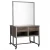 Import Modern double side salon styling mirror station with led light from China