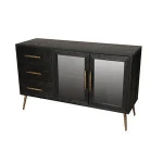 Modern durable black reclaimed wood sideboards