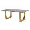 modern marble stainless steel frame dining table