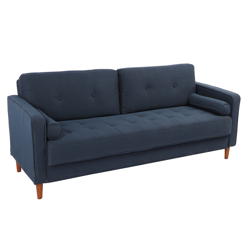 Buy Modern Mid-century Upholstered Tufted Linen Fabric Loveseat Sofa ...