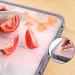 Moldproof double-sided meat cutting board 304 stainless steel and silicone vegetables chopping board with large size