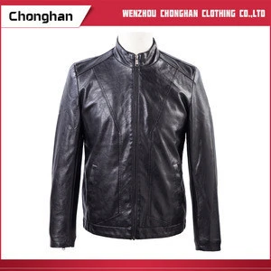 most fashion mens leather jacket with fur collar