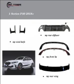 MP style automobiles body parts for 1 series F40 body set with car bumper grilles  rear diffuser front splitter bumper lip