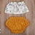 Import MS-92 Summer baby girl floral condole belt, cotton pure color shorts from China