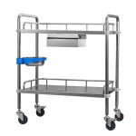 Multi-functional Durable Medical Device Clinical 304 Stainless Steel Hospital Surgical Dressing Nursing Treatment Trolley