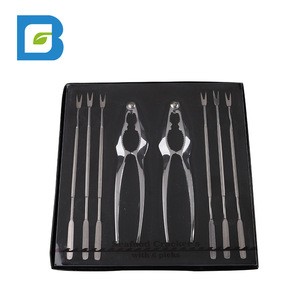 Multi use metal simple kitchen lobster crab claw clip 8 pieces seafood serving tool for meat