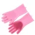 Multipurpose reusable household silicone dishwashing gloves with scrubber