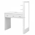 Nail sofa cover with nail table ultra luxury manicure counter salon furniture led light for nail polish shelf rack display