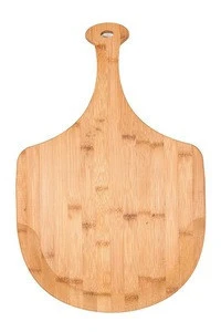Natural Bamboo Wooden Pizza Peel Paddle and Cutting Board Serving Tray with Handle (For Baking Pizza, Bread, Cutting Fruit)