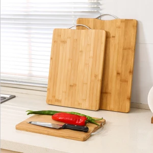 Natural High Quality Whole Cheap Price Solid Bamboo Cutting Board With Handle Eco-Friendly Wooden Cutting Board