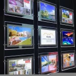 New Advertising Acrylic A3 A4 Led Real Estate Agent Cable Window Display