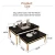 Import new arrival mobilya mesa de centro, Stainless steel living room furniture table, black marble coffee table from China