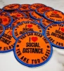 NEW Arrival &quot;I Love Social Distance&quot; Colorful Iron on Embroidered Applique DIY Crafts