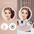 Import New arrival rechargeable magnet design wall mounted desktop vanity led makeup mirror with light from China