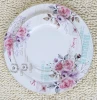 new bone china dinnerware set with flower design for gift ceramic