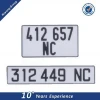 New Caledonia car license plate with high security