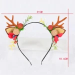 New Christmas headband Elk antlers Baby headband Childrens crown Elf Ear horns Noel Navida hair accessories