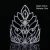 Import new coming tall wedding silver flower pageant crown Tiara from China