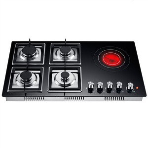 New Design 5 Burner Gas and Electric Ceramic Cooktops for China Kitchen Glass Gas Cooker.
