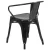 New Design Modern 31.5&#39;&#39; Round Dining Height Black Metal Outdoor Bistro Table and Chairs