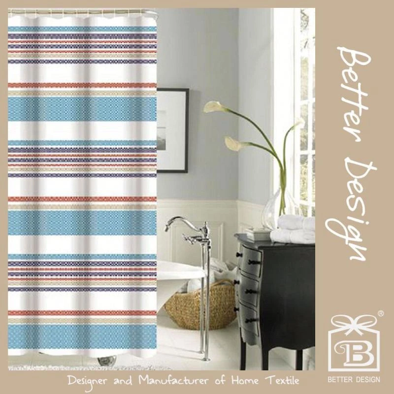 NEW DESIGN PEVA PRINTED SHOWER CURTAIN READY MADE FACTORY