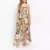 Import New Design Women Prom Dress Summer Printing Sheer Floral Maxi Prom Dress from China