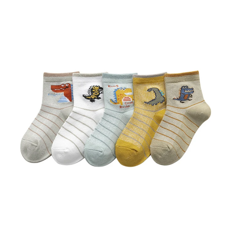 New mesh thin cotton cartoon tube socks baby socks
