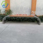 new style aluminum outdoor dining set bench Customized Modern backless wooden bench chair High Quality outdoor bench