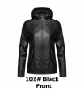New style custom jackette  in stock hooded leather jacket apparels for women