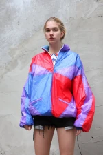 New Style Of Vintage 80s 90s windbreaker Multicolor Color Block shell Jacket / Anorak Jacket / Coaches Jacket