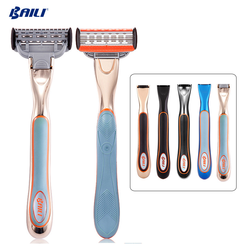 Buy Newest Design Rose Gold Metal Handle Man 5 Blade Manual Shaving ...