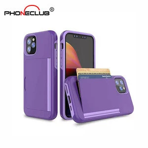 Newest High quality design credit card slot back cover mobile phone case For iphone x xs xr ip max pro