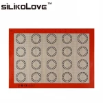 Non-Stick 20 Circles Measurements Silicone Baking Mat Cookie Sheets Pastry Silicone Fiberglass Baking Mat