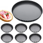 Non-Stick Round Quiche Pans with Removable Bottom Bakeware Round Tart Baking Pie Pan 9 inch tart pan