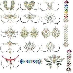 non-toxic face jewels body jewels chest jewels tattoo sticker for christmas party