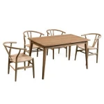 Nordic Modern Style Wooden Folding Coffee Table Room Dining Table Set